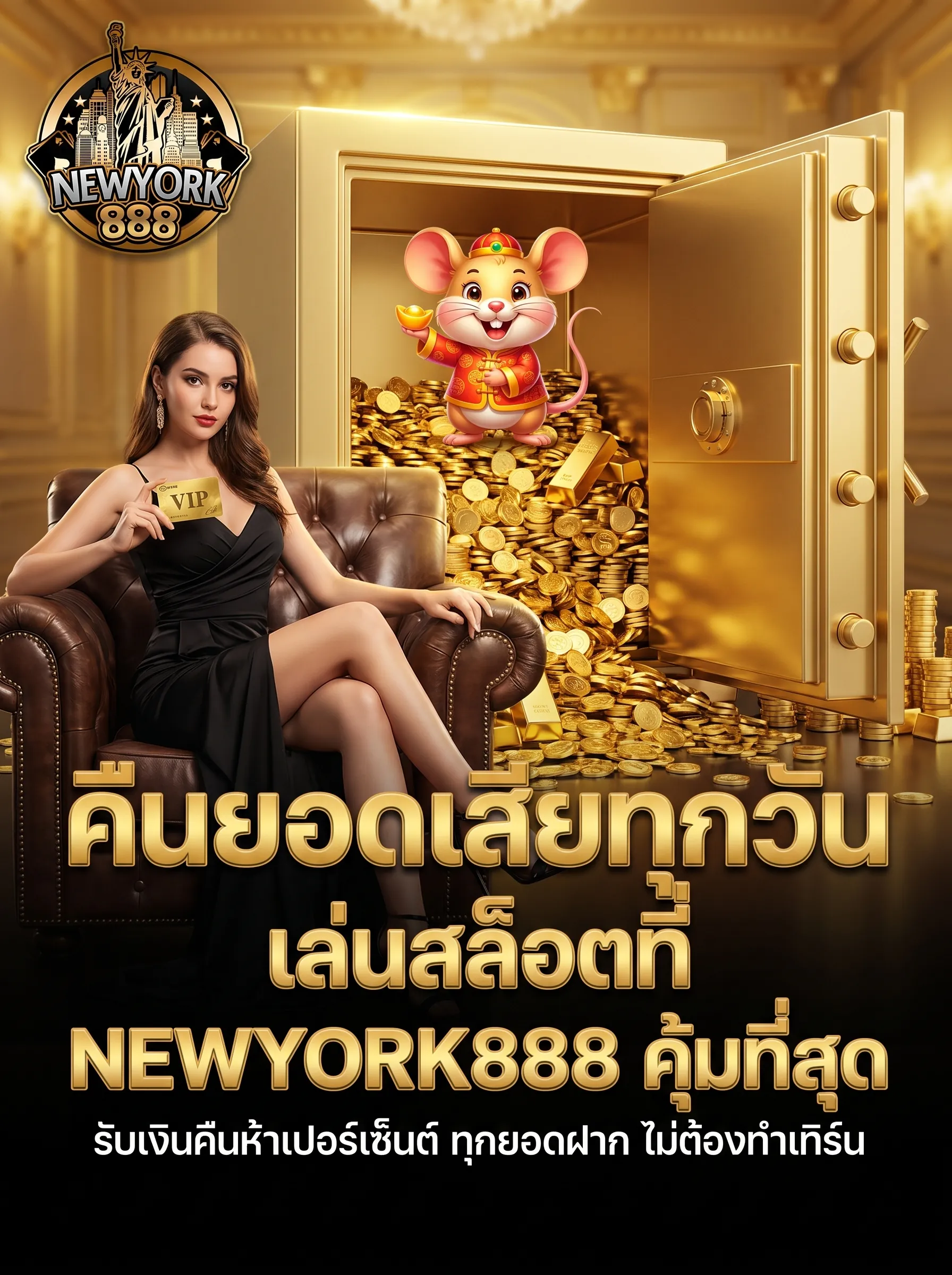 โปรโมชั่นคืนยอดเสีย สล็อตออนไลน์ NEWYORK888 คุ้มค่าที่สุด