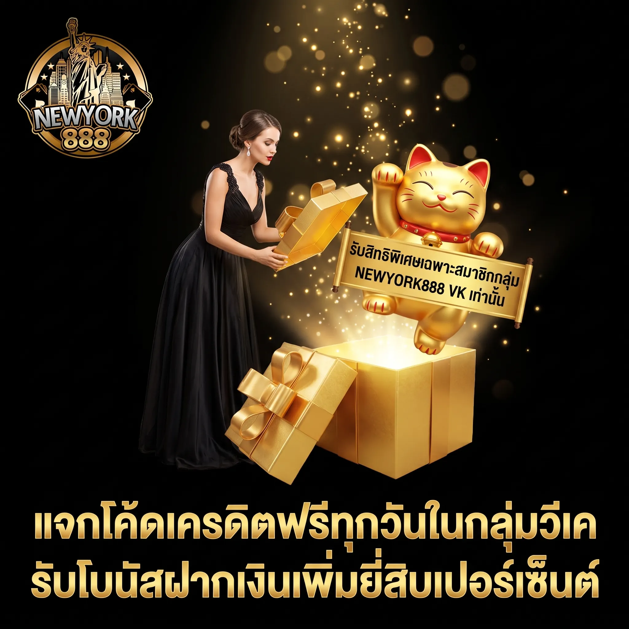 โปรโมชั่นพิเศษสล็อต แจกโค้ดเครดิตฟรี NEWYORK888 VK